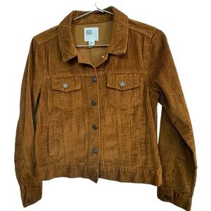 Retro Tilley’s Brown Corduroy Button Down 70s Vibe Jacket RSQ Women’s M MINTY